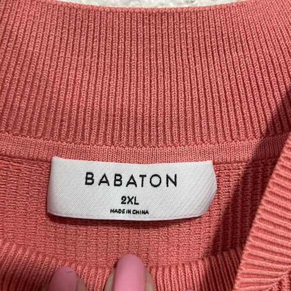 Babaton aritzia ribbed stretch cropped high neck top womens size 2XL - Picture 4 of 6